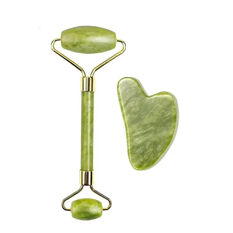 Gua Sha Jade Roller Facial Massage Set | Velmora